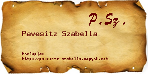 Pavesitz Szabella névjegykártya